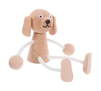 Baluue DIY Wooden Puppy Figurine Craft Kit for Adults Smooth Oak Blank Sculpture for Painting Creative Art Project for Home Decor and Educational Workshops Small Wooden Dog Model for