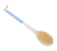 Baluue Double-Sided Back Exfoliating Shower Brush with Long Non-Slip Handle Versatile Body Dry Scrub Brush for Wet and Dry Skin Cleansing Ergonomic Bath Wash Scrubber for Men and Women