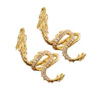 Baluue Dragon Clip on Earrings Vintage Metal Non Pierced Ear Cuff for Women Girls Traditional Chinese Style Left Right Ear