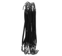 Baluue Elastic Hair Band Polyester and Hardware Material 20pcs Black with Ponytail Holder Hooks Creates Smooth Adjustable Ponytail, for Hair Styling and Braids