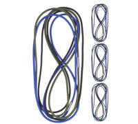 Baluue Elastic Trash Bag Fixation Bands 140Cm Perimeter, Heavy Duty Rubber Elastic Cord 12Pcs Multi-Color Set for Kitchen, Office Home Trash Can Accessories, Stretch Bands for Secure