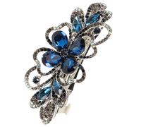 Baluue Elegant Rhinestone Flower Spring Hair Clip for Women, Zinc Alloy Material with Chic Design, Does Not Leave Wrinkles or Dents, Hair Accessory for Daily Wear