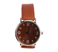 Baluue Elegant Women's Quartz Watch with Brown Pu Leather Strap, Comfortable to Wear and Featuring a Simple Surface Design, for Graduation Week, Working or Party Occasions
