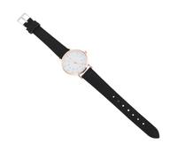 Baluue Elegant Women's Quartz Watch with Precise Movement and Digital Design, Black Alloy and Pu Material, Casual Leisure and Indoor Activity Wristwatch