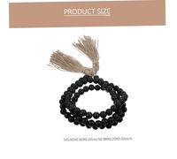 Baluue Elegant Wooden Beaded Wall Pendant with Tassels Decorative Simple Beads Ornament for Home Handmade Rustic Style Hanging Accent for Living Decor