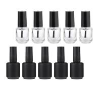 Baluue Empty Nail Polish Bottles Lightweight Refillable Dispensers 10pcs 15ml Made of Sturdy Glass, Multi-purpose Nail Gel Containers Suitable for Travel and Grooming the Go
