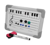 Baluue Erasable Music Staff Whiteboard Dry Erase Writing Board with Treble and Bass Clefs Double-Sided Magnetic Teaching Board for Classroom and Home Music Practice