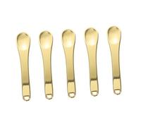 Baluue Eye Cream Scoops and Face Cream Pick Sticks Set 5pcs Zinc Alloy Mini Makeup Dig Spoons Gold for Skincare and Facial Massage
