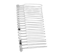 Baluue Fancy Metal Hair Comb with 20 Twisted Teeth, Sturdy Hard Metal Wire, Suitable for Wedding Veil and Craft Projects, Elegant Bridal Hair Accessory for Updos and Veil Fixing