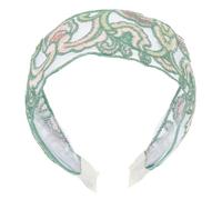 Baluue Fashionable Floral Embroidered Headband for Women Stylish Wide Gauze Hair Accessory for Teens Elegant Hairband for Special Occasions and Everyday Wear