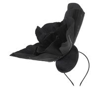 Baluue Flower Non-slip Design Comfortable for Women Large Black Fascinator Headband Cloth Material Stylish and Attention-grabbing Hair for Dance Parties and Capturing Stunning Photos