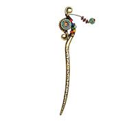 Baluue Folk-custom Alloy Hairpin Tassel Design Vintage Chinese Hair Stick for Weddings and Daily Use for Hair Styles and Cultural Events