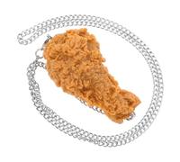 Baluue Fried Chicken Leg Pendant Necklace Hip Hop Clothing Accessory Simulation Food Model Chain Creative Food Ornament for Women