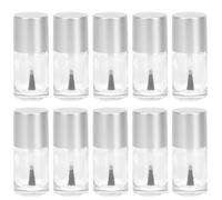 Baluue Glass Nail Polish Bottles with Elegant Design 15ml 10pcs with Brush Lid Safe and Sturdy Nail Varnish Containers Refillable Polish Sub Bottles for Occasion