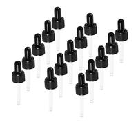 Baluue Glass Pipette Droppers 15ml/0.5 Oz for Essential Oils 20pcs with Silicone Press Screw Cap Airtight and Minimizing Evaporation, for Home Use and Small Business Owners
