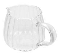 Baluue Glass Striped Milk Jug Individual Milk Jug for Newborn Small Serving for Tea Service