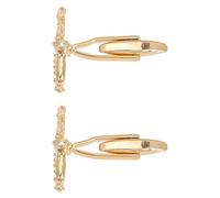 Baluue Gold Plated Saxophone Cuff Links for Men 1 Pair Sturdy Brass Accessories for Musicians and Special Celebrations