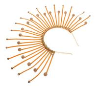 Baluue Gold Sunburst Headband for Women Elegant Goddess Headdress for Festivals Parties and Costume Events Unique Mythological Design and Materials