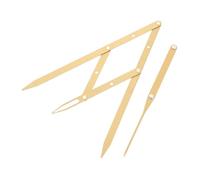 Baluue Golden Ratio Three-point Eyebrow Measuring Ruler Stainless Steel Caliper Tool for Precise Makeup and Symmetrical Brow Shaping Beginners