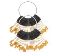 Baluue Hair Color Sample Holder Ring with Buckle for Displaying and Collecting Hair Color Samples, Made of Sturdy Plastic and Zinc Alloy, for Professional Hairdressing Use