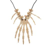 Baluue Halloween Skull Necklace with Skeleton Hand Bone Halloween Costume Accessories Ghost Claw Pendant Bracelet Jewelry for Men and Women Charm Cosplay Party