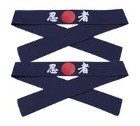 Baluue Headband Blue Headbands Japanese Style 2pcs for Sushi Chefs Comfortable Cloth Material, Easy to Wear and Karate Enthusiasts for Kitchen and Martial Arts Use