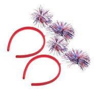Baluue Headbands Hair Hoops 2pcs Independence Day for Women Plastic Photo Prop Unique Design Hair Accessories for Holiday Parties and Festival