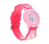 Baluue Heart Shaped Pink Silicone Kids Watch for Children Adjustable