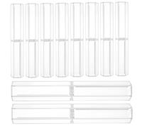Baluue Hexagonal Acrylic Pen Storage Box 10pcs Creative Crystal Pencil Display Case for Office and School Organization