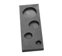 Baluue High Purity Graphite Ingot Mold for Metal Casting Gold Silver Copper Furnace Melting Multi-Function Crucible Mold with Creative Shape Slot for Lab School Science Education Use