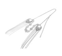 Baluue Hollow Out Tassel Forehead Chain for Women Vintage Metal Headpiece Antique Finish Boho Bridal Hair Accessory for Weddings and Special Events