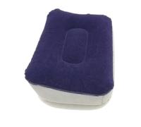 Baluue Inflatable Foot Rest Pillow Cushion Gray Blue with Flocking Surface, Leg Elevation Airplane Travel Essential for Office, Car Seat and Home Use, Comfortable Blow up Leg Rest