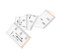 Baluue Kids Height Ruler Growth Chart for Wall 5 Pcs Decorative White Wood and Cloth Removable Printing Details Suitable for Baby's and Children's Rooms Seasons