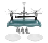 Baluue Laboratory Balance Beam Scale for Teaching Tool Balance Scale with Weight Kit Physics Teaching Supplies Green