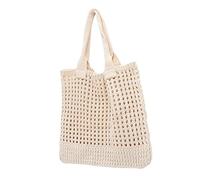 Baluue Large Crocheted Tote Bag for Women Lightweight Beach Shoulder Handbag with Fine Woven Texture Versatile Summer Accessory for Daily Use Shopping and Parties