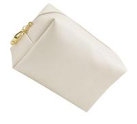 Baluue Large Makeup Bag for Woman Square Pu Cosmetic Pouch Cross Stitch Design Stylish Makeup Handbag for Daily Use