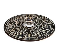 Baluue Large Pendulum Board Wooden Divination Tool with Carved Symbols for Home Decor and Tarot Reading Polished Dowsing Message Pad Decorative Ornament for Witchcraft and Spiritual Use