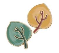 Baluue Leaf Brooch Pins 2pcs Zinc Alloy Material for Backpack and Clothes, Cute Japanese Design, Versatile Use, Easy to Attach, Autumn and Fall Accessories