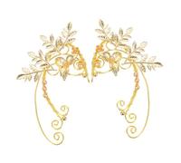 Baluue Leaf Design Non-pierced Ear Earrings for Women Handmade Alloy Full Ear Wrap Cuff Jewelry with Delicate Leaf Decoration Comfortable Lightweight Clip Earrings for Daily Wear and