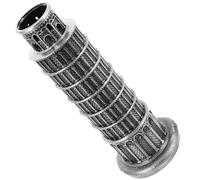 Baluue Leaning Tower of Model Alloy Architectural Figurine for Home Decoration Vintage Craftsmanship for Office Cafe and Garden Decor