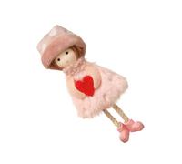Baluue Lovely Plush Angel Doll Hanging Ornament Pink Plush Toy Decorative and Comfortable to Touch, for Valentine's Day Event Decoration