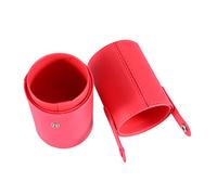 Baluue Makeup Brush Holder Pu Leather Storage Bucket for Cosmetics Travel Organizer Case Red Capacity Protects Brushes Keeps Tools Clean and Tidy