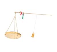 Baluue Medicinal Materials Copper Scale Vintage Handheld Kitchen Scale Traditional Chinese Medicine Weighing Tool for Herbal Shops Baking Cooking Small Business Use