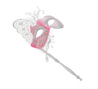 Baluue Metal Venetian Butterfly with Stick Lightweight Comfortable for Mardi Gras Halloween Prom Ball Evening Women S Costume Accessories