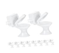 Baluue Mini Toilet Seat Doll House Furniture Miniature Bathroom Toilet for Complete Dollhouse Bathroom Accessory Collection