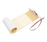 Baluue Mini Vintage Blank Wall Scroll for Chinese Calligraphy and Painting Small Rice Paper with Elegant Pattern Traditional Aged Design for Detailed Artwork Display and Practice