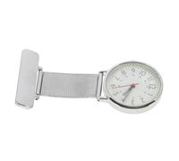 Baluue Minimalist Silver Nurse Lapel Watch with Metal Casing Chest Hanging Pocket Fob for Professionals Accurate Timekeeping Essential for Nursing Work