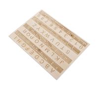 Baluue Montessori Wooden Braille Alphabet and Number Tracing Board for Blind Portable Tactile Learning Tool Digital Educational Braille Letter Board Essential