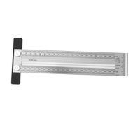 Baluue Multi-function Woodworking Ruler Carpentry Marking Tool Silver Non-reflective Surface for Precise Construction and Woodwork Measurement