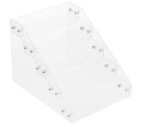 Baluue Multi-layer Acrylic Lipstick Stand and Nail Polish Organiser with Design for Organizing Dressing Table, Practical Cosmetic Display Shelf Suitable for Home Or Salon Use